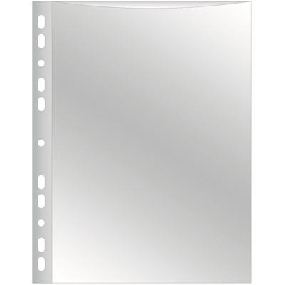 Q-CONNECT geperforeerde showtas 11-gaatsperforatie, glashelder, 75 micron, pak van 10 stuks