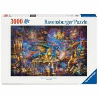 Puzzel Ravensburger Dragon's Library 3000 Onderdelen - thumbnail