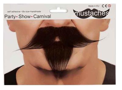 Asian snor + baard zwart