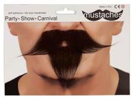 Asian snor + baard zwart - thumbnail