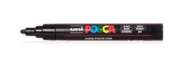 Uni-Posca Posca marker, afm pc-5m, lijndikte 2,5 mm, medium, zwart, 1 stuk