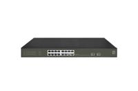 LevelOne ges-2118p hilbert 18-port gigabit poe smart lite managed l2 switch, 16x poe, 230w, 2x sfp - thumbnail