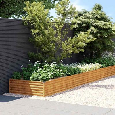VidaXL Plantenbak verhoogd 770x100x36 cm cortenstaal
