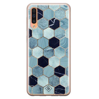 Samsung Galaxy A50/A30s siliconen hoesje - Blue cubes Samsung Galaxy A50/A30s siliconen hoesje - Blue cubes