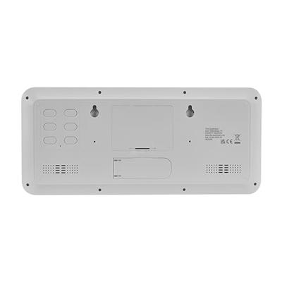 TFA Dostmann 60.4525.02 Wandklok Zendergestuurd 356 mm x 27 mm x 161 mm Wit Groot display