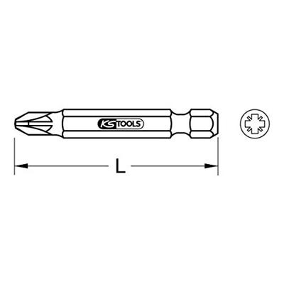 KS Tools 911.3643 9113643 Kruis-bit PZ 2 Speciaal staal Titanium gecoat C 6.3 1 stuk(s) KS Tools 911.3643 9113643 Kruis-bit PZ 2 Speciaal staal Titanium gecoat C 6.3 1 stuk(s)