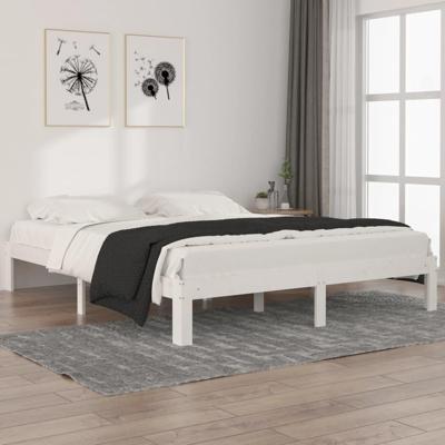 Bedframe massief grenenhout wit 160x200 cm Bedframe massief grenenhout wit 160x200 cm