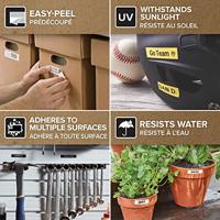 Labeltape Dymo LabelManager D1 polyester 19mm zwart op geel | 5 stuks - thumbnail