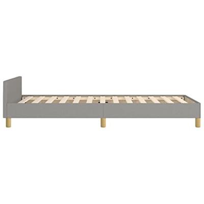 Bedframe zonder matras 100x200 cm stof lichtgrijs