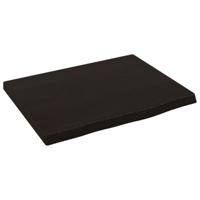 Wastafelblad 40x30x2 cm behandeld massief hout donkerbruin - thumbnail
