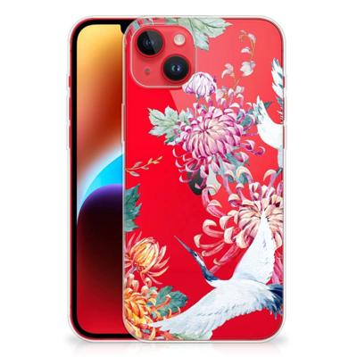 iPhone 14 Plus | TPU Hoesje | Bird Flowers