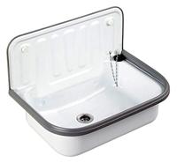 Uitstortgootsteen van Marcke Staal Met Stootrand Wit VM Go - thumbnail