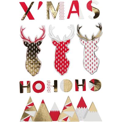 Creativ Company 3d stickers, rendieren, h: 15-62 mm, b: 14-100 mm, dikte 5 mm, 15 stuk/ 1 doos