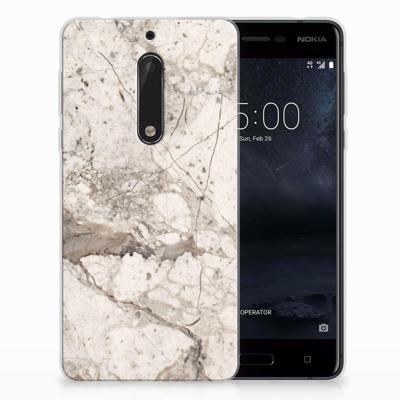 Nokia 5 | TPU | Siliconen hoesje | Marmer Beige Nokia 5 | TPU | Siliconen hoesje | Marmer Beige
