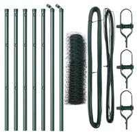 VidaXL Afrasteringspaal groen 10 x 0,4 m (50 mm mesh) staal en pvc - thumbnail