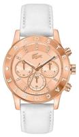 Lacoste horlogeband 2000831 / LC-73-3-34-2491 Leder Wit 20mm + wit stiksel - thumbnail