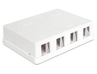 DeLOCK Keystone Surface Mounted Box 4 Port behuizing - thumbnail