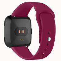 Fitbit Versa 1 / 2 & Lite siliconen bandje - Maat: Small - Wijnrood - thumbnail