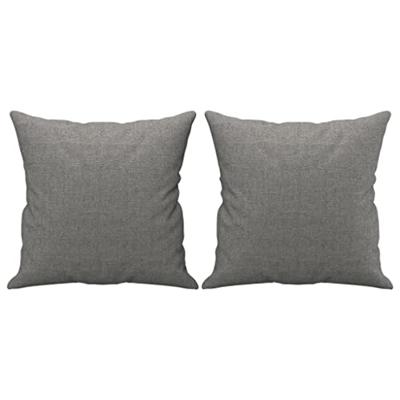 VidaXL Sierkussens 2 st 40x40 cm stof donkergrijs