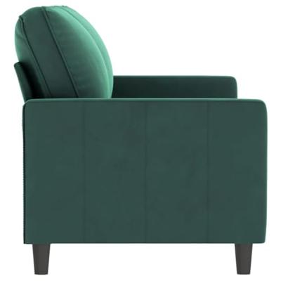 Tweezitsbank 140 cm fluweel donkergroen - thumbnail