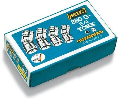 Hazet 880G-E/4 Kniegewrichtsleutelinzetset 3/8 (10 mm) 4-delig