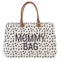 Luiertas Mommy bag large canvas CHILDHOME gebroken wit luipaard - thumbnail