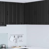 Keukenkast Zwart 57 x 57 x 80 cm Bewerkt hout - thumbnail