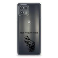 Motorola Edge 20 Lite Silicone-hoesje Gun Don't Touch My Phone - thumbnail