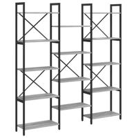 Boekenkast Grijs sonoma 156 x 25 x 167.5 cm Bewerkt hout - thumbnail