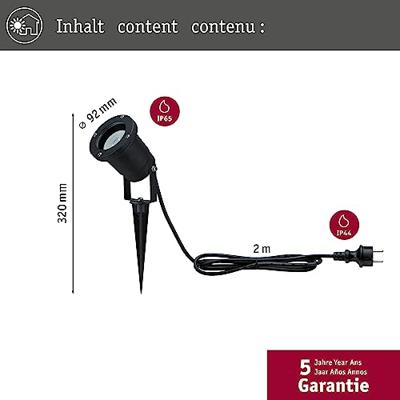 Paulmann 98896 LED-tuinspot Set LED GU10 3.5 W Zwart