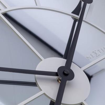 NeXtime NE-3255WI Spiegelklok - 43cm - Stille Wandklok - Landelijk - Wit - - "Cleopatra" NeXtime NE-3255WI Spiegelklok - 43cm - Stille Wandklok - Landelijk - Wit - - "Cleopatra"