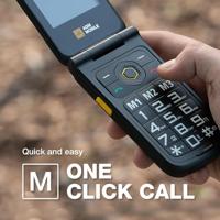 AGM Mobile M8 Flip Clamshell telefoon Zwart - thumbnail