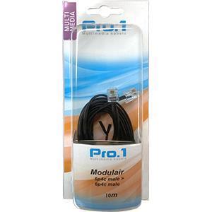 Enzo Pro-1 Modulair 6p4c naar 6p4c zwart 10.0 meter - 9297032 Enzo Pro-1 Modulair 6p4c naar 6p4c zwart 10.0 meter - 9297032