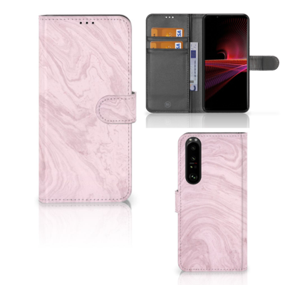 Sony Xperia 1 III | Bookcase | Marble Pink - Origineel Cadeau Vriendin Sony Xperia 1 III | Bookcase | Marble Pink - Origineel Cadeau Vriendin