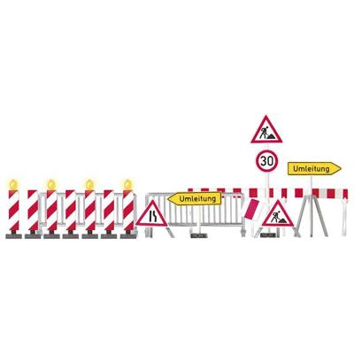 Busch 5937 H0 Set van 7 stuks Waarschuwingspaal Met knipperschakeling Bouwpakket