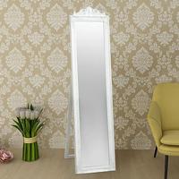 Spiegel vrijstaand barok stijl 160x40 cm wit - thumbnail