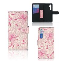 Xiaomi Mi Note 10 Lite Hoesje Pink Flowers - thumbnail
