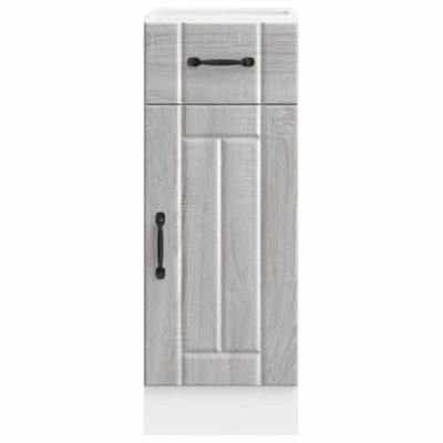 Keuken onderkast Lucca bewerkt hout grijs sonoma eikenkleur