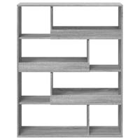Boekenkast 100x33x125,5 cm bewerkt hout grijs sonoma eikenkleur - thumbnail