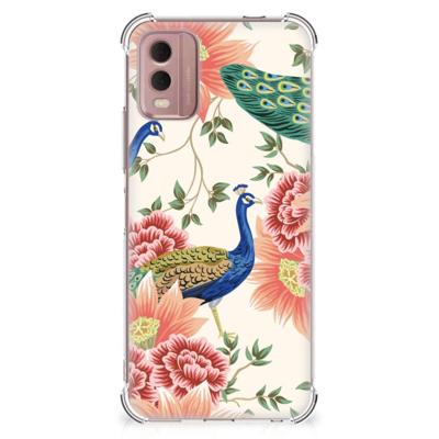 Case Anti-shock voor Nokia C32 Pink Peacock Case Anti-shock voor Nokia C32 Pink Peacock