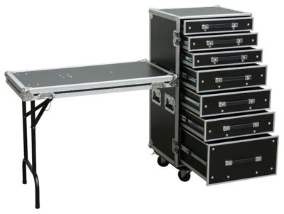 Power Dynamics PD-FA5 7 Laden flightcase met tafel