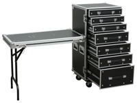 Power Dynamics PD-FA5 7 Laden flightcase met tafel - thumbnail