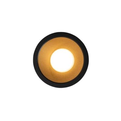 QAZQA Moderne inbouwspot zwart met goud GU10 35mm IP44 - Dept