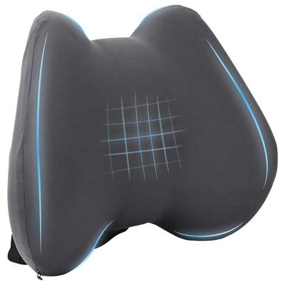 VidaXL Rugkussen met kussen grijs 40 x 32 x 14 cm polyester