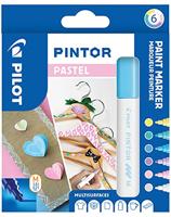 Verfstift Pilot Pintor pastel medium assorti etui à 6 stuks - thumbnail