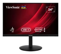 ViewSonic VG2409U-2 24-inch Full HD-monitor met USB-C-hub, IPS, 100hz, HDR10, ergonomische monitor voor werken, gamen, in hoogte en hoek verstelbaar, flikkervrij, ingebouwde luidspreker - thumbnail