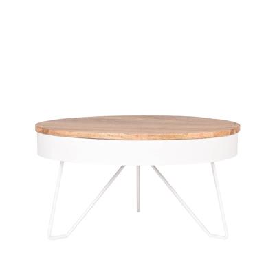 LABEL51 salontafel 'Saran' 80x80x43 cm, kleur Wit LABEL51 salontafel 'Saran' 80x80x43 cm, kleur Wit
