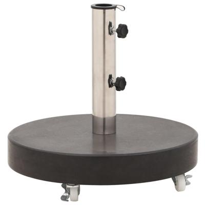 VidaXL Parasolvoet rond 30 kg graniet zwart