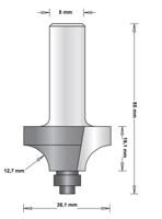 Hikoki Accessoires 8 Mm Afrondfrees (Duivejager) Met Onderlager 38.1X55X12.7 - 754095 - thumbnail