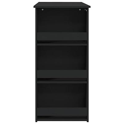 Bartafel met opbergrek 102x50x103,5 cm spaanplaat zwart